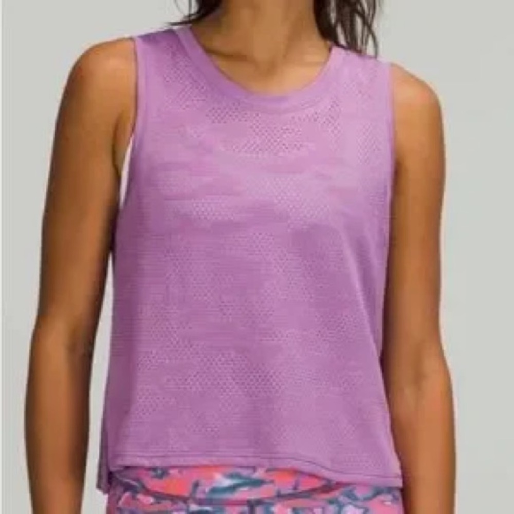 Lululemon Train to Be Tank Lavender Sleeveless Women's Muscle Tee